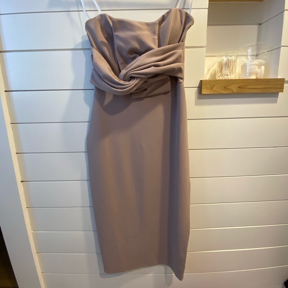 Muted lavender cocktail dress